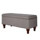 preview thumbnail 6 of 17, Copper Grove Maubeuge Grey Large Storage Bench w/ Nailhead Trim