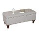 preview thumbnail 2 of 17, Copper Grove Maubeuge Grey Large Storage Bench w/ Nailhead Trim