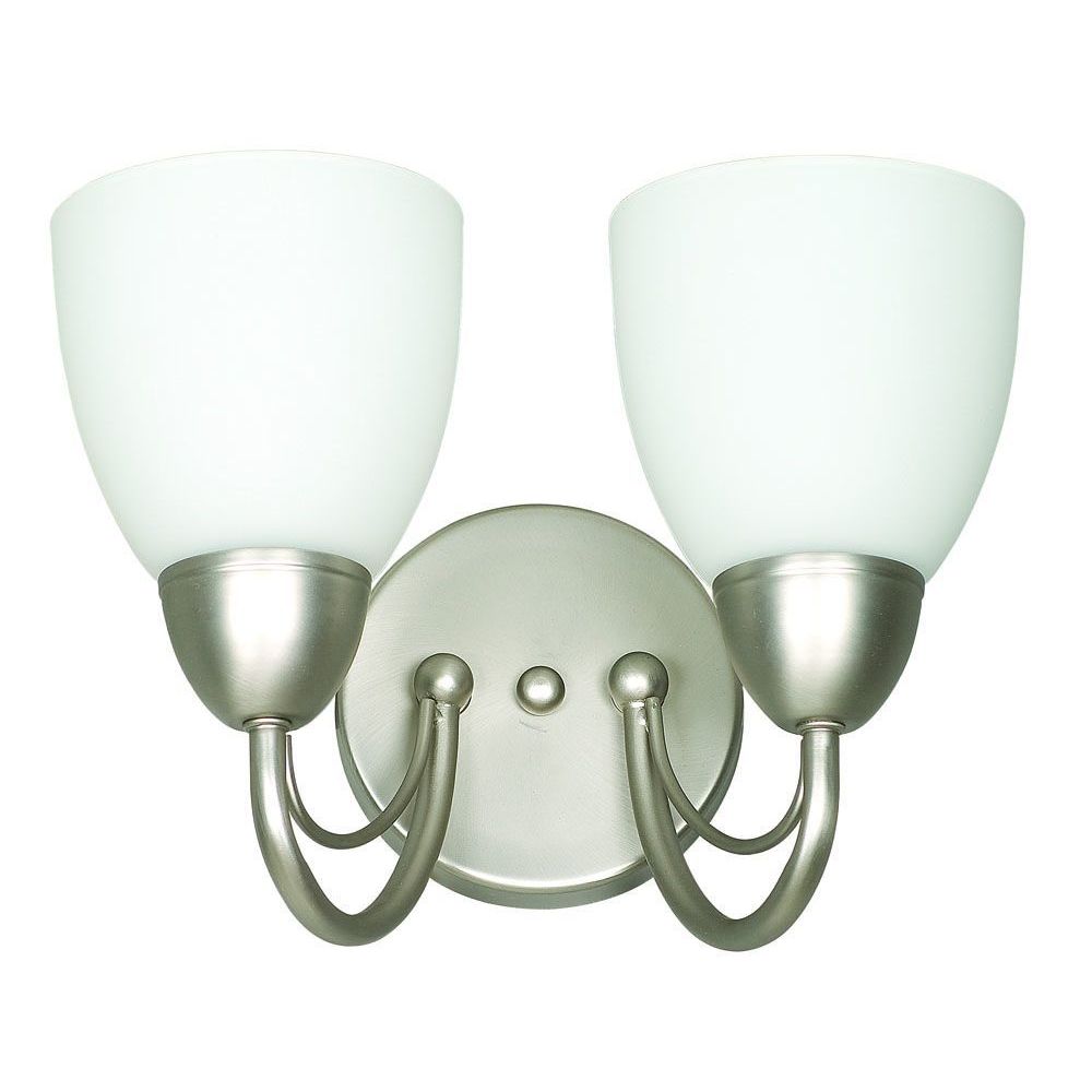 2 light Satin Nickel Tempest Wall Sconce