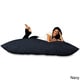 preview thumbnail 9 of 8, Huge Memory Foam Micro Suede Beanbag Pillow Navy Micro Suede