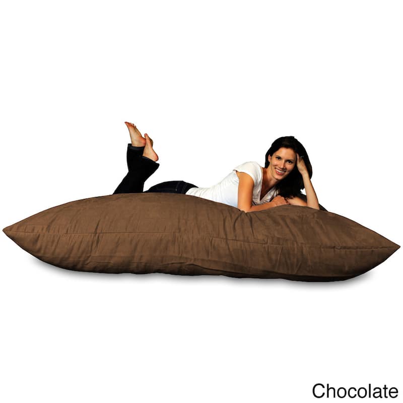 Huge Memory Foam Micro Suede Beanbag Pillow - Chocolate Micro Suede
