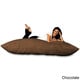 preview thumbnail 6 of 8, Huge Memory Foam Micro Suede Beanbag Pillow Chocolate Micro Suede