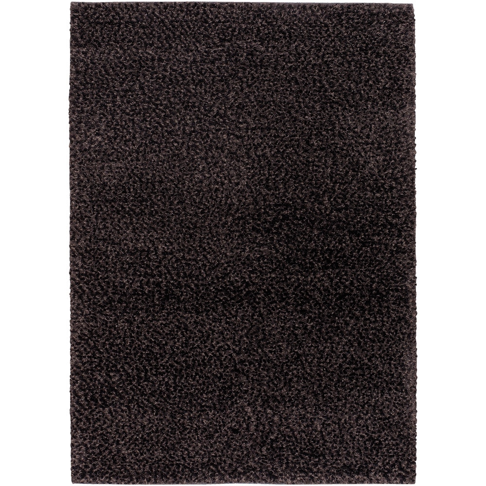 Lagash Midnight Grey Natural Wool Shag Rug (8 X 11)