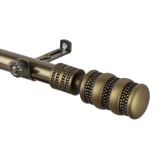 Monarch Adjustable Antique Brass Curtain Rod Set - Free Shipping ...