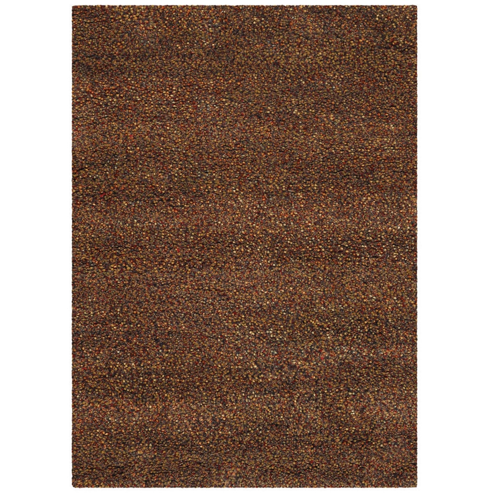 Lagash Copper/ Rush Natural Wool Shag Rug (8 X 11)