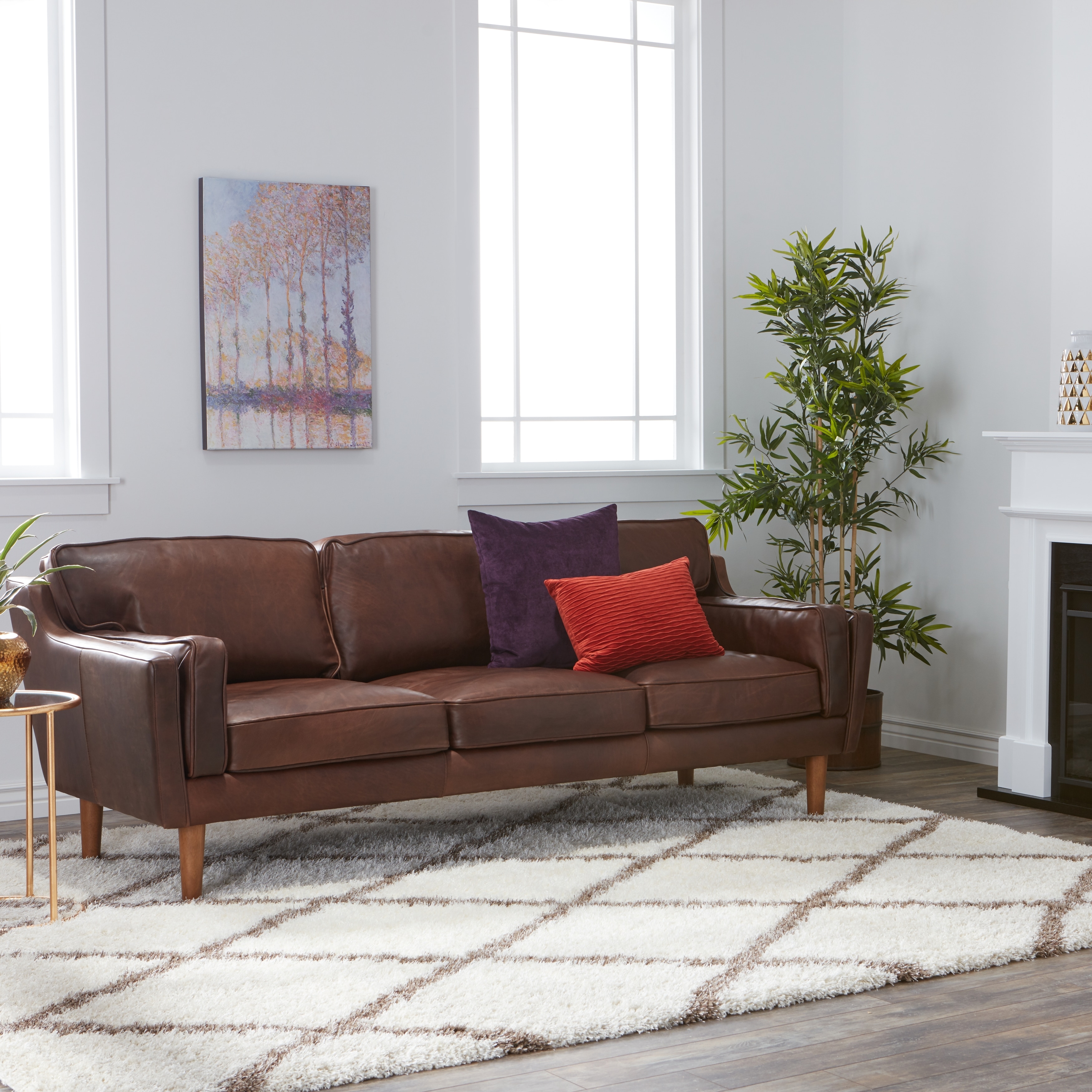 Beatnik Leather Sofa Columbus Chocolate