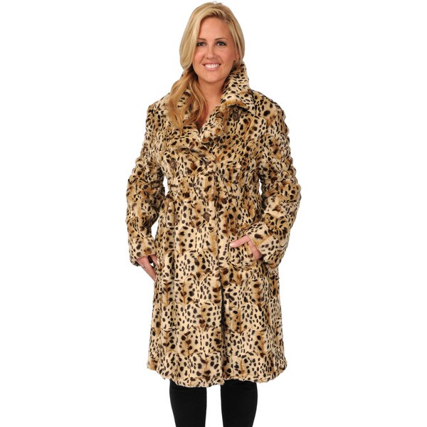 Shop Excelled Double Breasted Animal Print Plus Women's Trench Coat ...