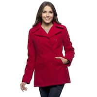 Excelled Women's Double Breasted Pea Coat