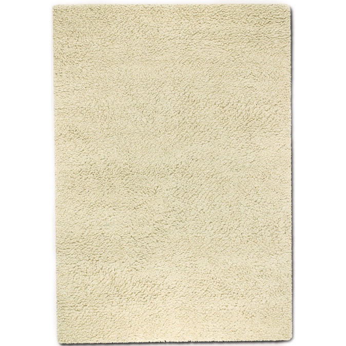 Lagash Ivory Natural Wool Shag Rug (36 X 56)