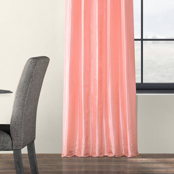 Shop Exclusive Fabrics Flamingo Pink Faux Silk Taffeta Curtain