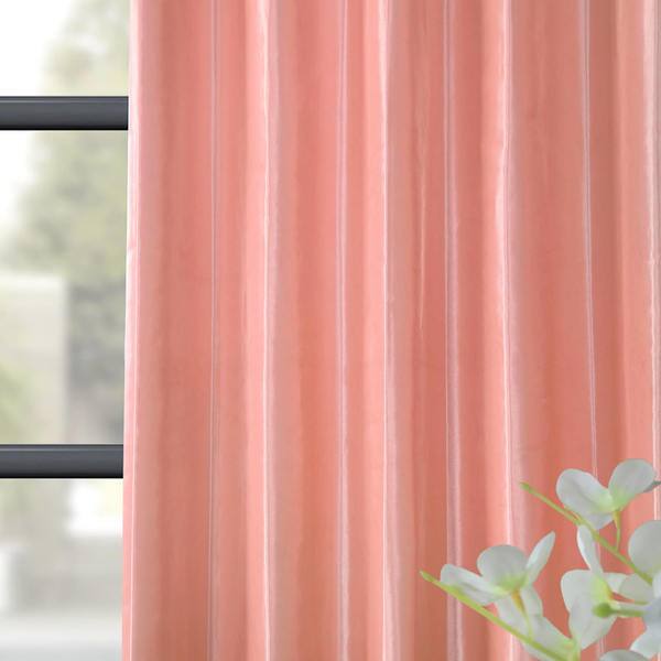 Shop Exclusive Fabrics Flamingo Pink Faux Silk Taffeta Curtain