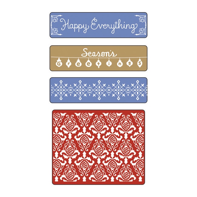 Sizzix Textured Impressions Holiday Damask Set Embossing Folders (4 Pack)