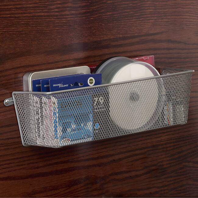 More Inside Silver Medium Mountable Mesh Basket