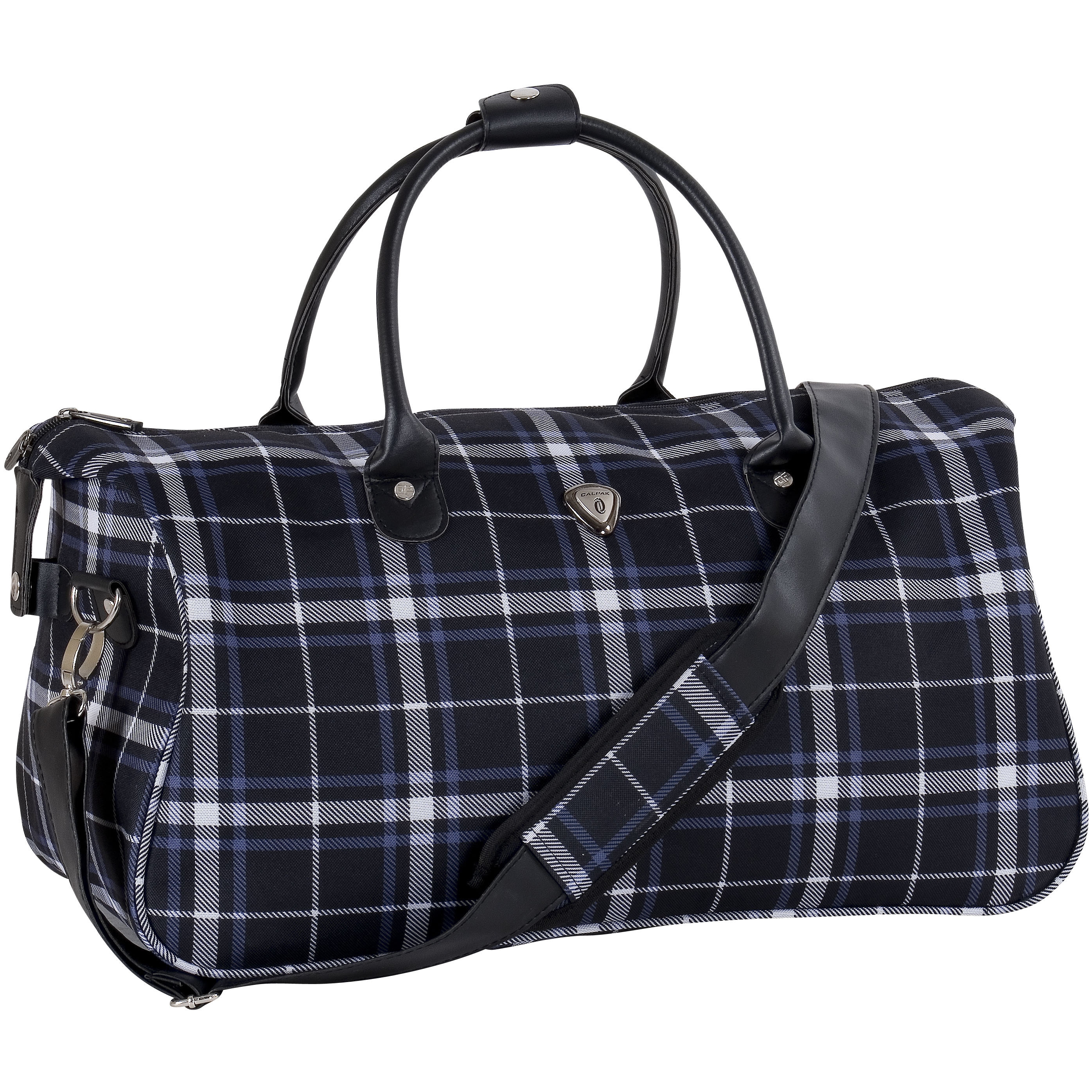 Calpak Hampton Black Plaid 20 inch Duffel