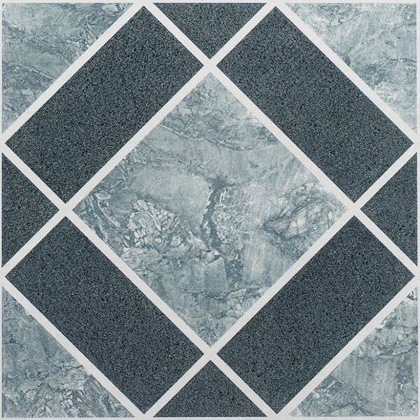 Achim Achim Nexus Light & Dark Blue Diamond Pattern 12x12 Self Adhesive Vinyl Floor Tile - 20 Tiles/20 sq. ft.