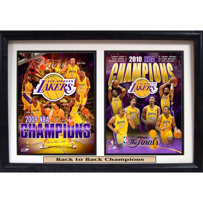 Nba Champions La Lakers 12 X 18 Double Print Custom Frame Overstock