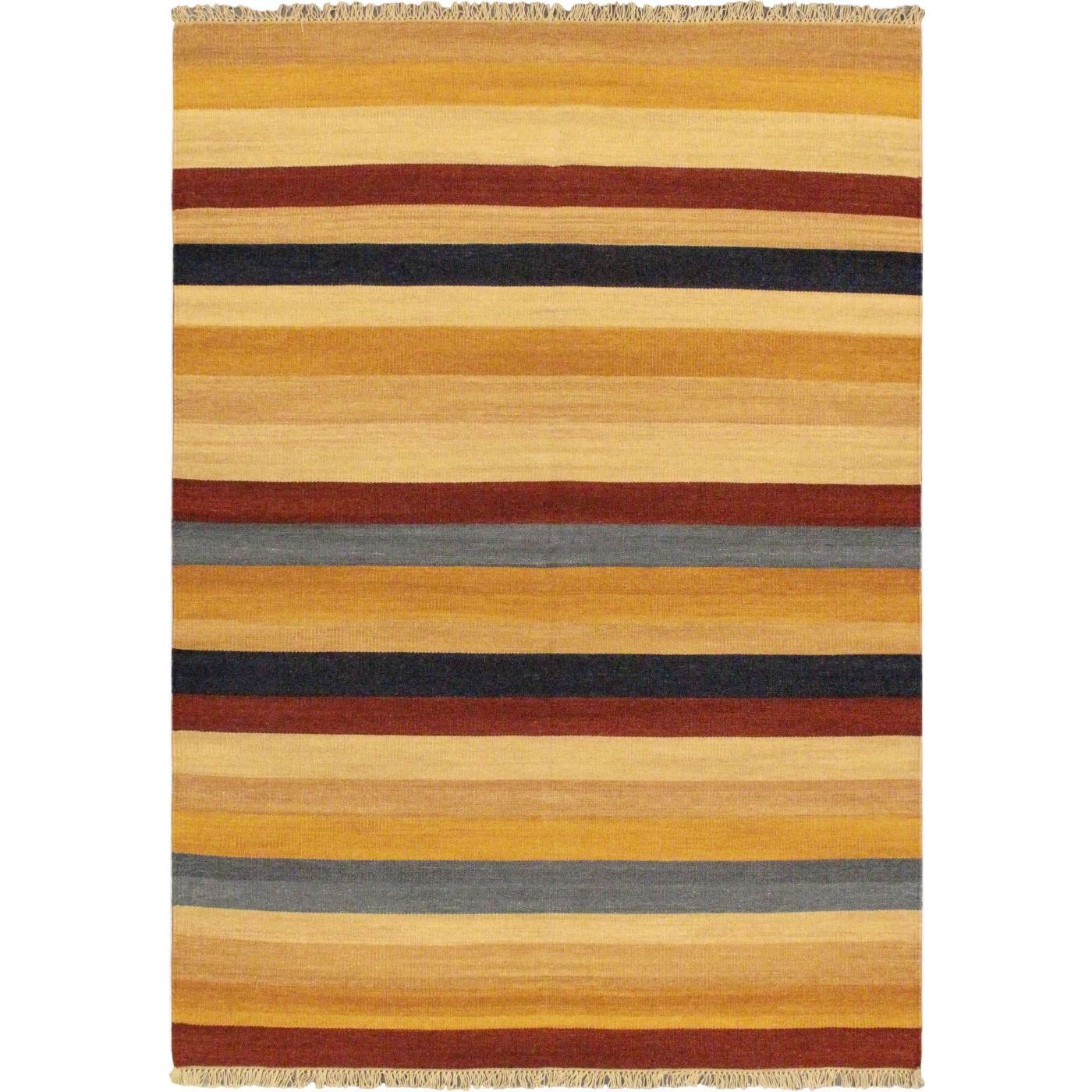 Transitional Handwoven Fiesta Cream Wool Rug (57 X 710)