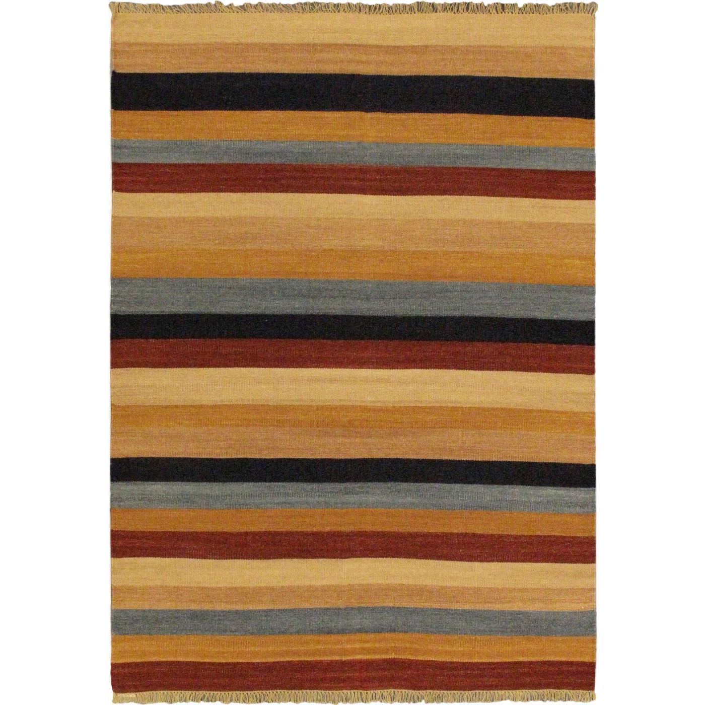 57x710 Hand Woven Fiesta Khaki Wool Rug