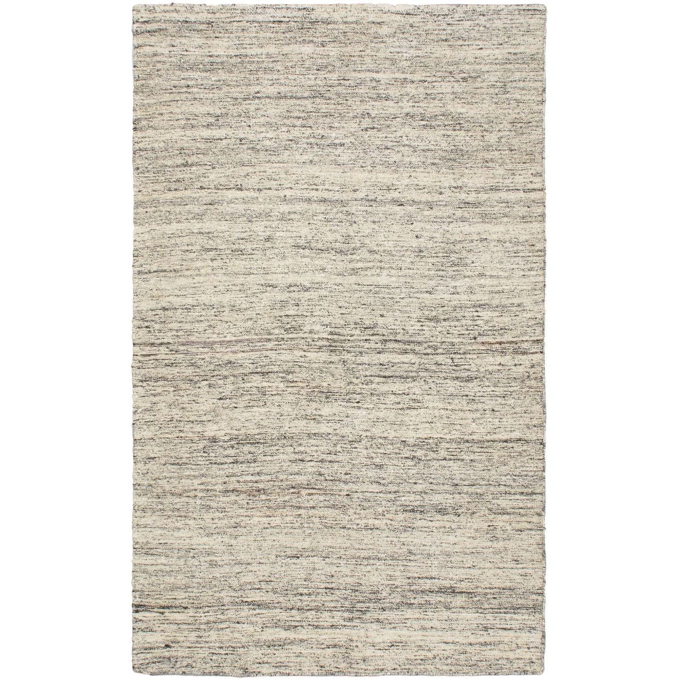 411x82 Hand Woven Silky Marble Cream Wool Rug