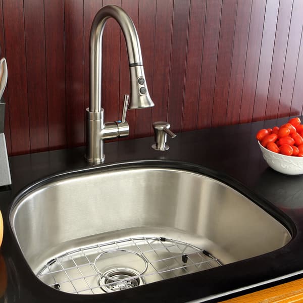 Undermount Stainless Steel 23.5inch Single Bowl Kitchen Sink and