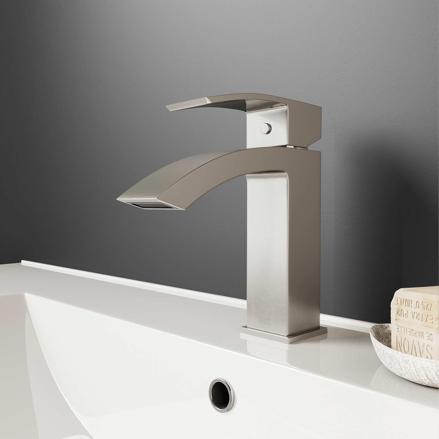 Vigo Satro Single Lever Brushed Nickel Finish Faucet