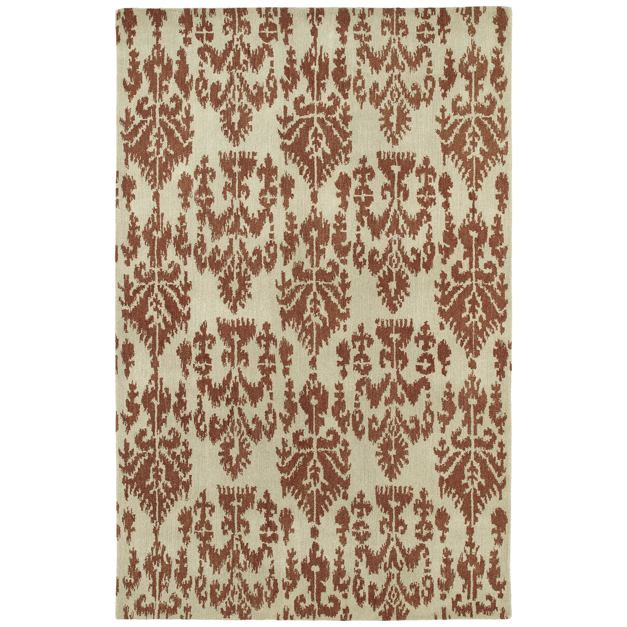 Swanky Terracotta Ikat Wool Rug (8 X 11)