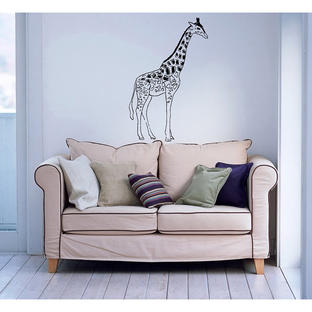 Giraffe Interior Vinyl Wall Decal (Glossy blackIncludes One (1) wall decalEasy to applyDimensions 25 inches wide x 35 inches long )