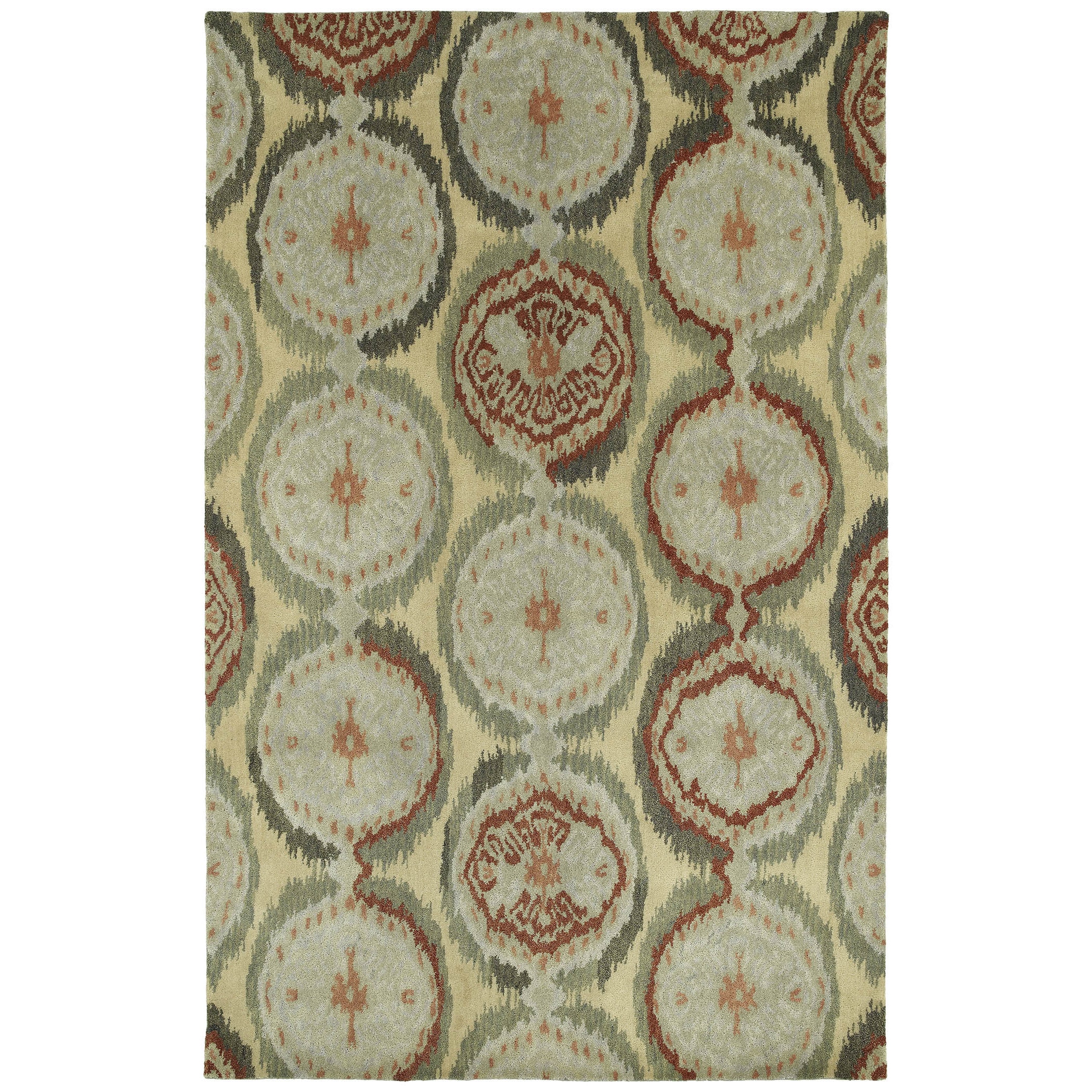 Swanky Multi Ikat Damask Wool Rug (2 X 3)