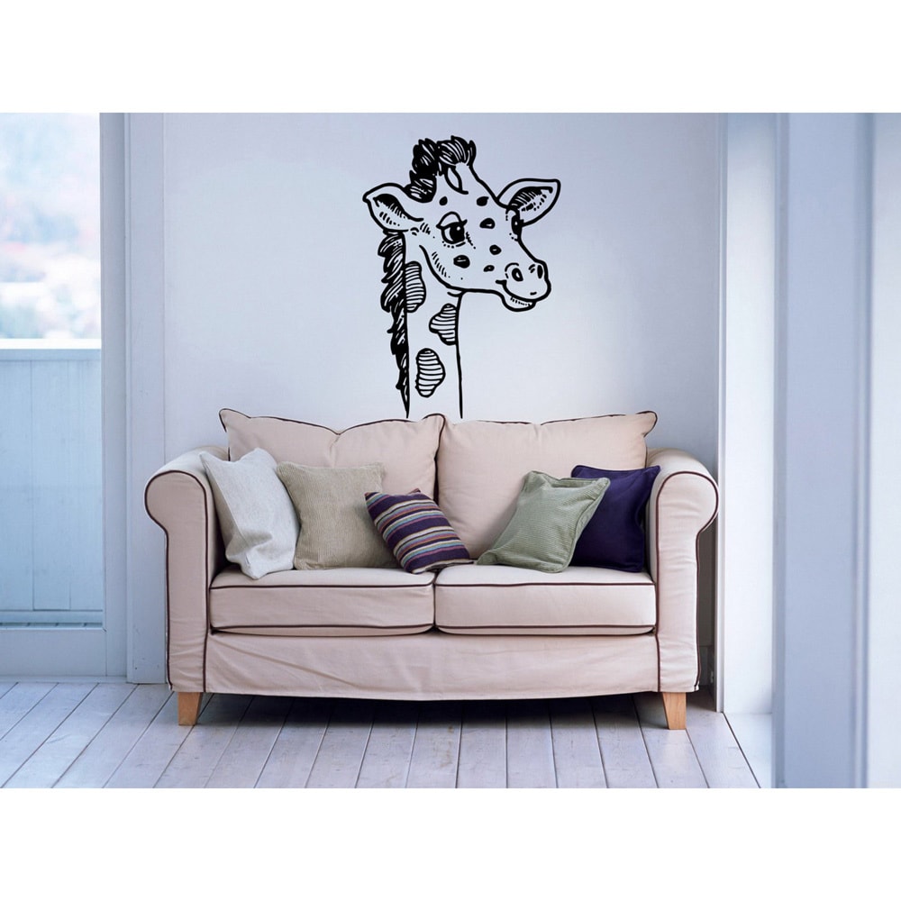 Giraffe Interior Vinyl Wall Decal (Glossy blackIncludes One (1) wall decalEasy to applyDimensions 25 inches wide x 35 inches long )