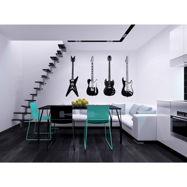 'Electric Guitars' Interior Vinyl Wall Decal Vinyl Wall Art