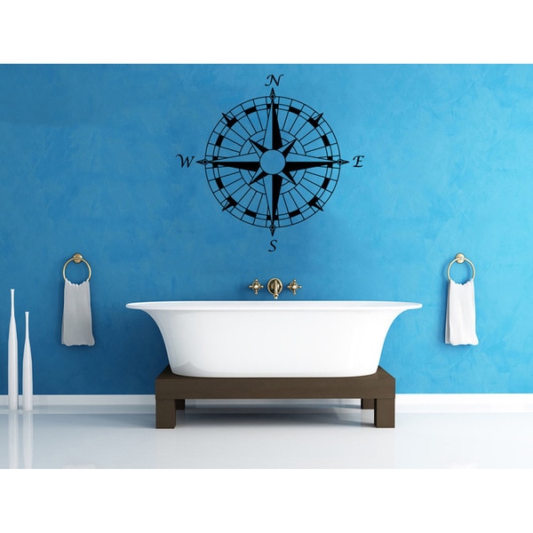 'Compass Rose' Interior Vinyl Wall Decal - Overstock - 8495327