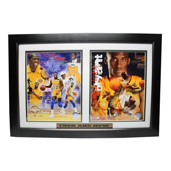 Lakers Magic Johnson and Kobe Bryant Custom Framed Plaque