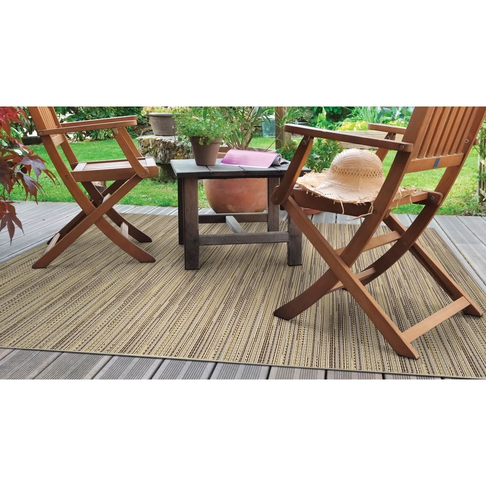 Samantha Diva Light Brown- Ivory Indoor/ Outdoor Area Rug
