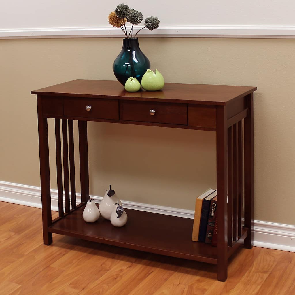 Hollydale Chestnut Mission Style Console Table