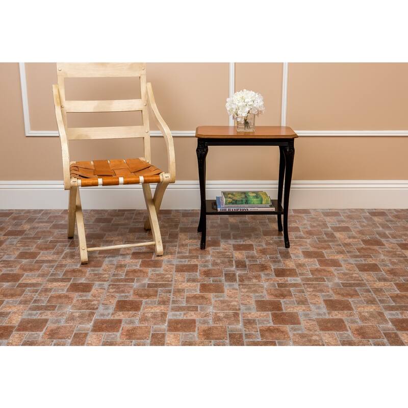 Achim Nexus Brick Pavers 12x12 Self Adhesive Vinyl Floor Tile - 20 Tiles/20 sq. ft.