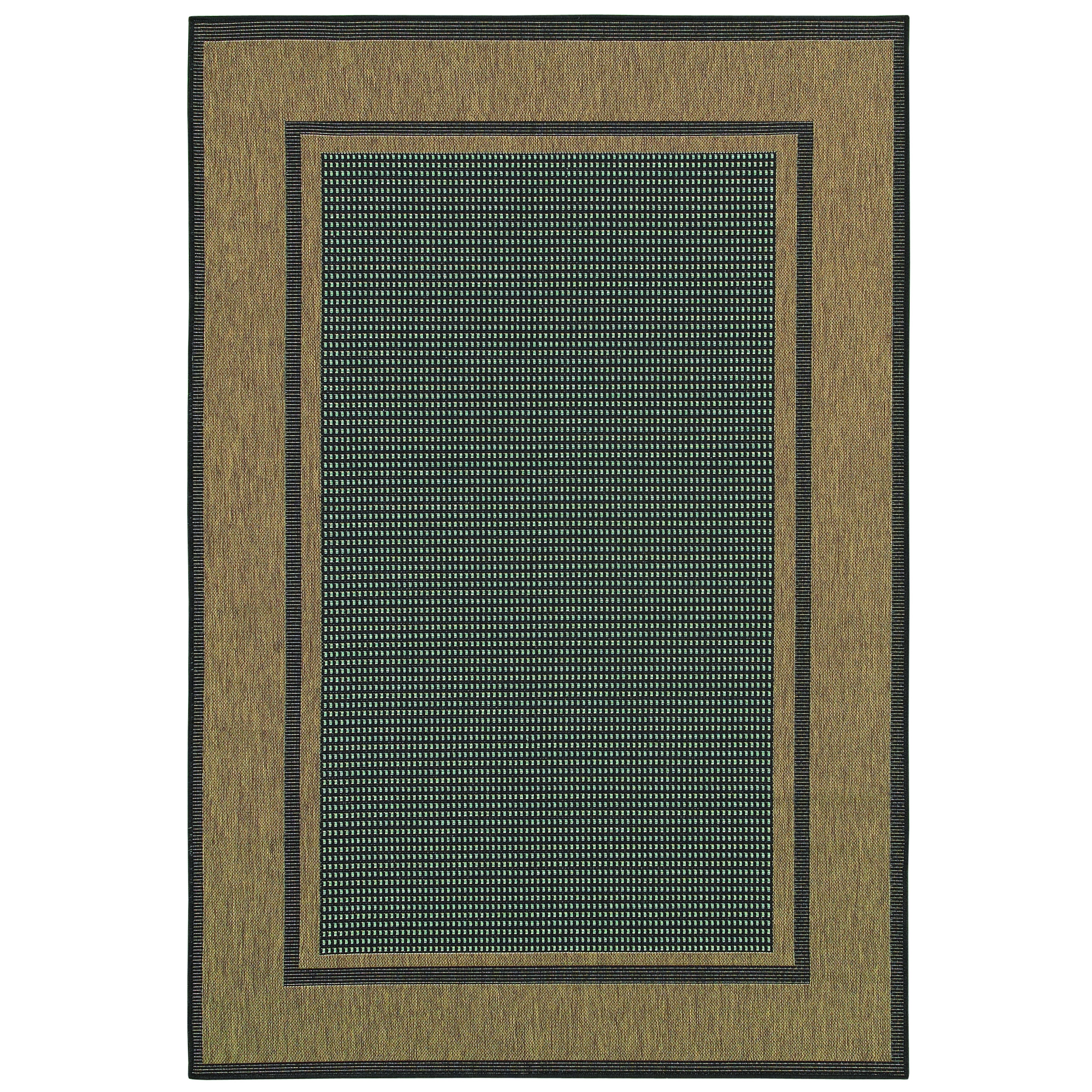 Monaco Maritime/ Green sand Area Rug (53 X 76)