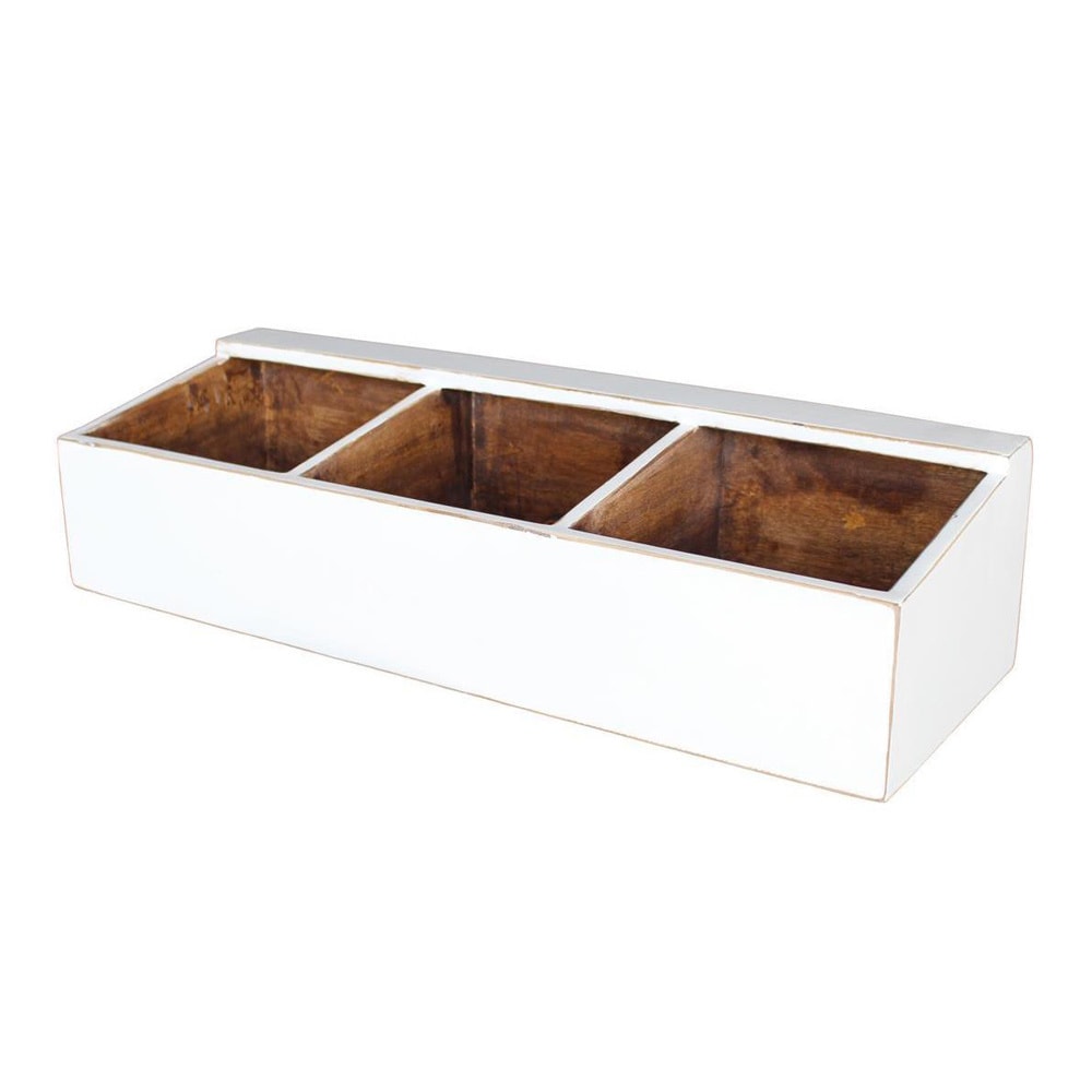 Lucas White 3 sectional Planter