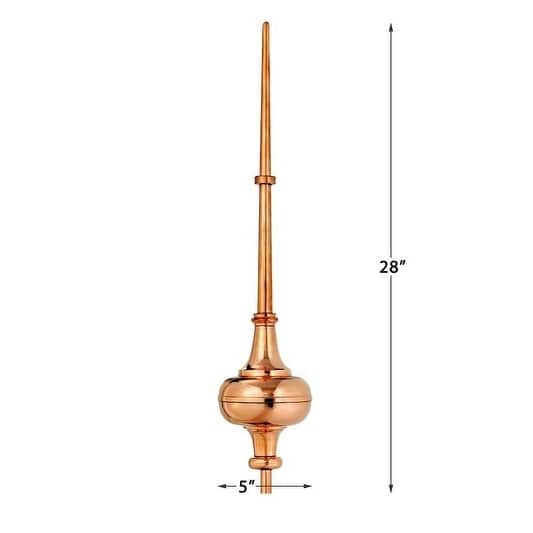 Morgana Pure Copper Rooftop Finial with Roof Mount by Good Directions