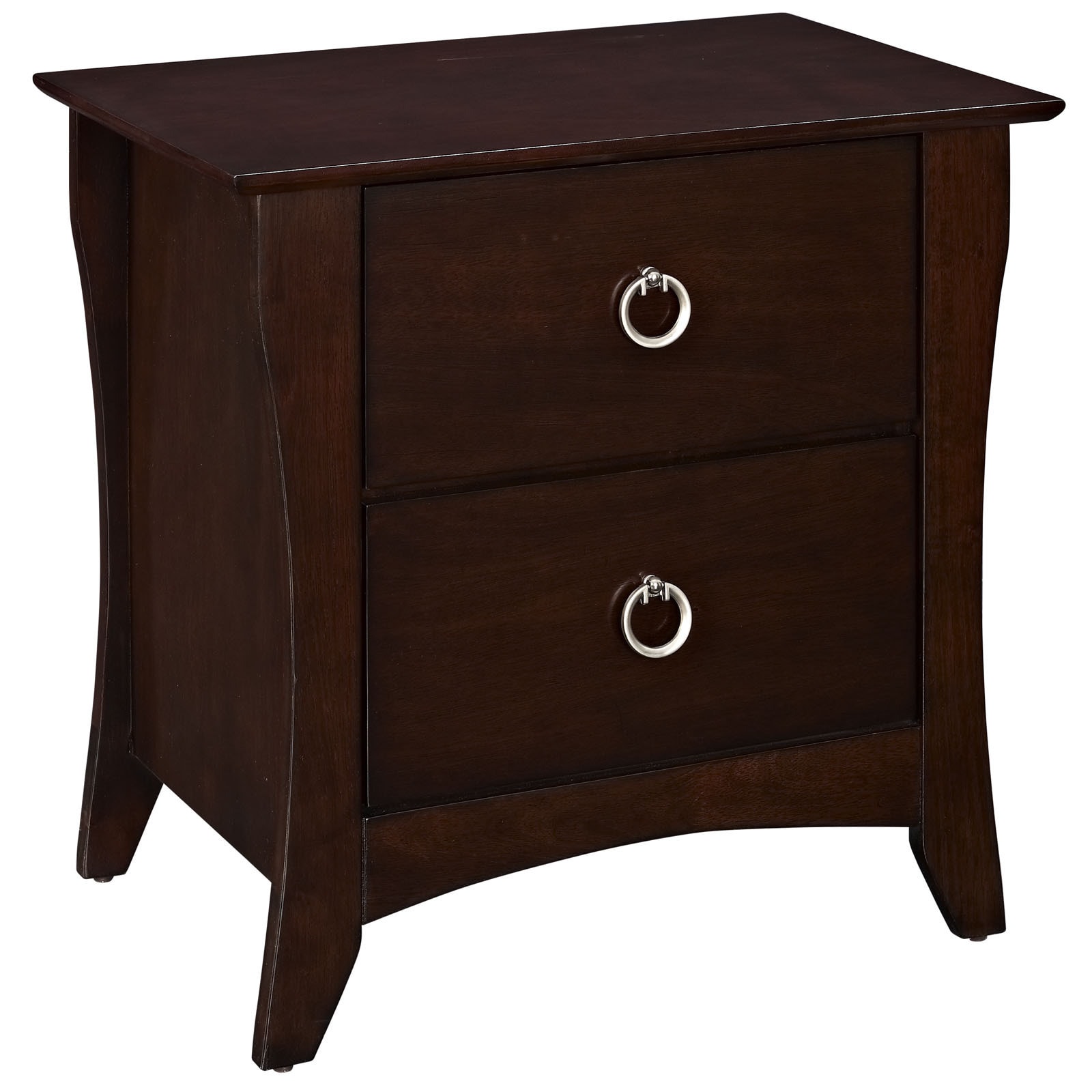 Modway Elizabeth Cappuccino Nightstand Cappuccino Size 2 drawer