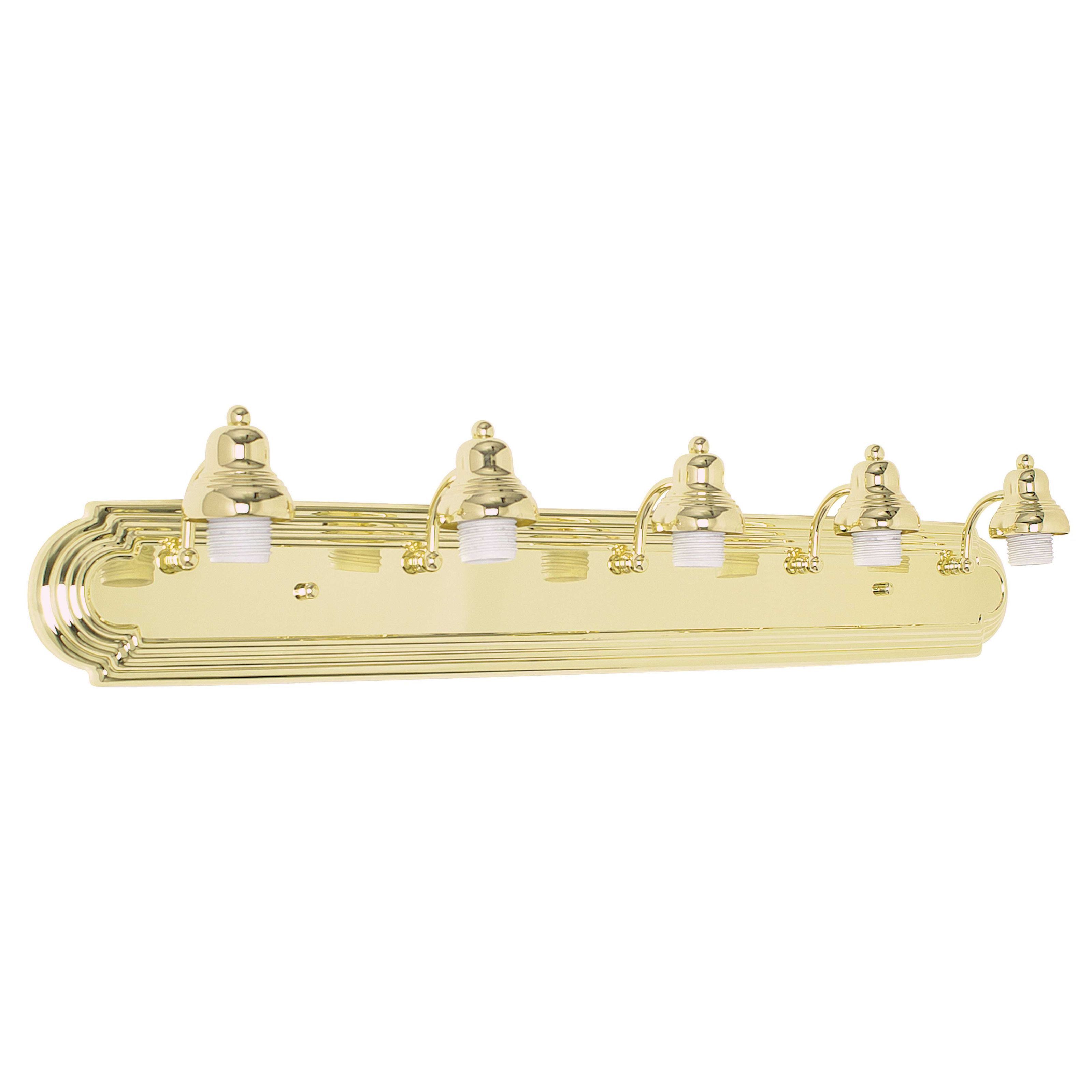 Racetrack 5 light Polished Brass Track Light