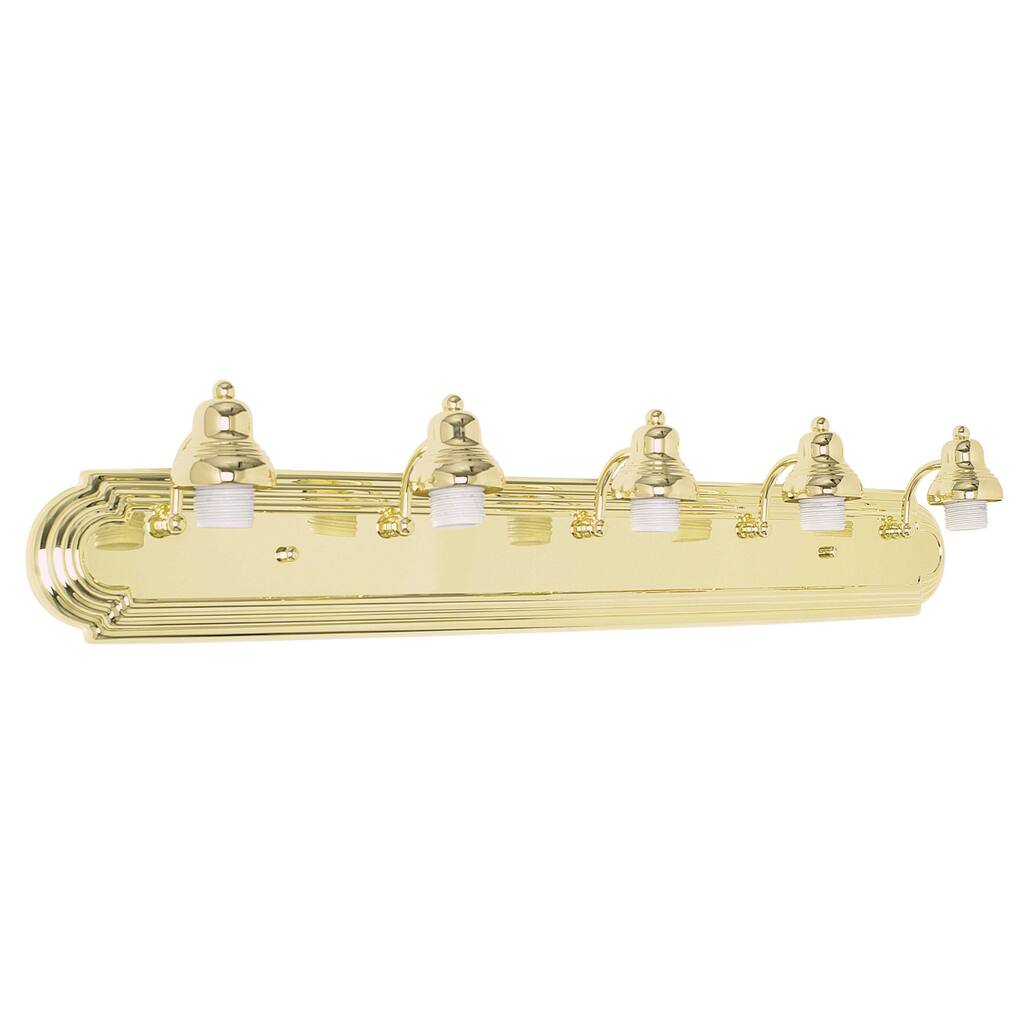 Racetrack 5-light Polished Brass Track Light