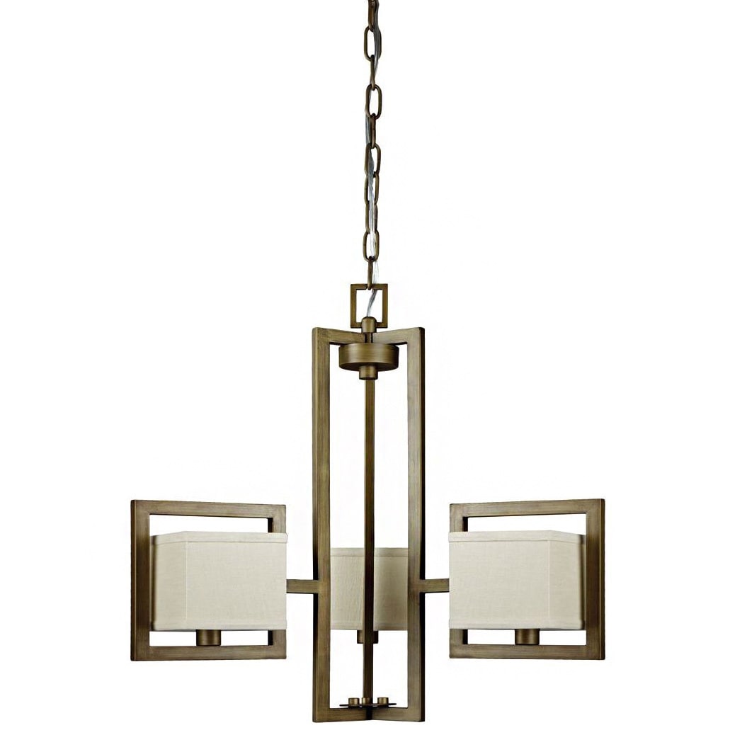 Akimbo 3 light Burnished Brass Chandelier