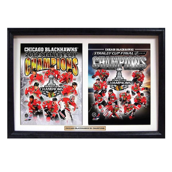 Chicago Blackhawks 2013 Stanley Cup Champions Deluxe Double Frame