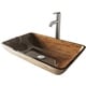preview thumbnail 3 of 11, VIGO Amber Sunset Vessel Bathroom Sink Set with Seville Faucet