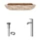 preview thumbnail 4 of 11, VIGO Amber Sunset Vessel Bathroom Sink Set with Seville Faucet