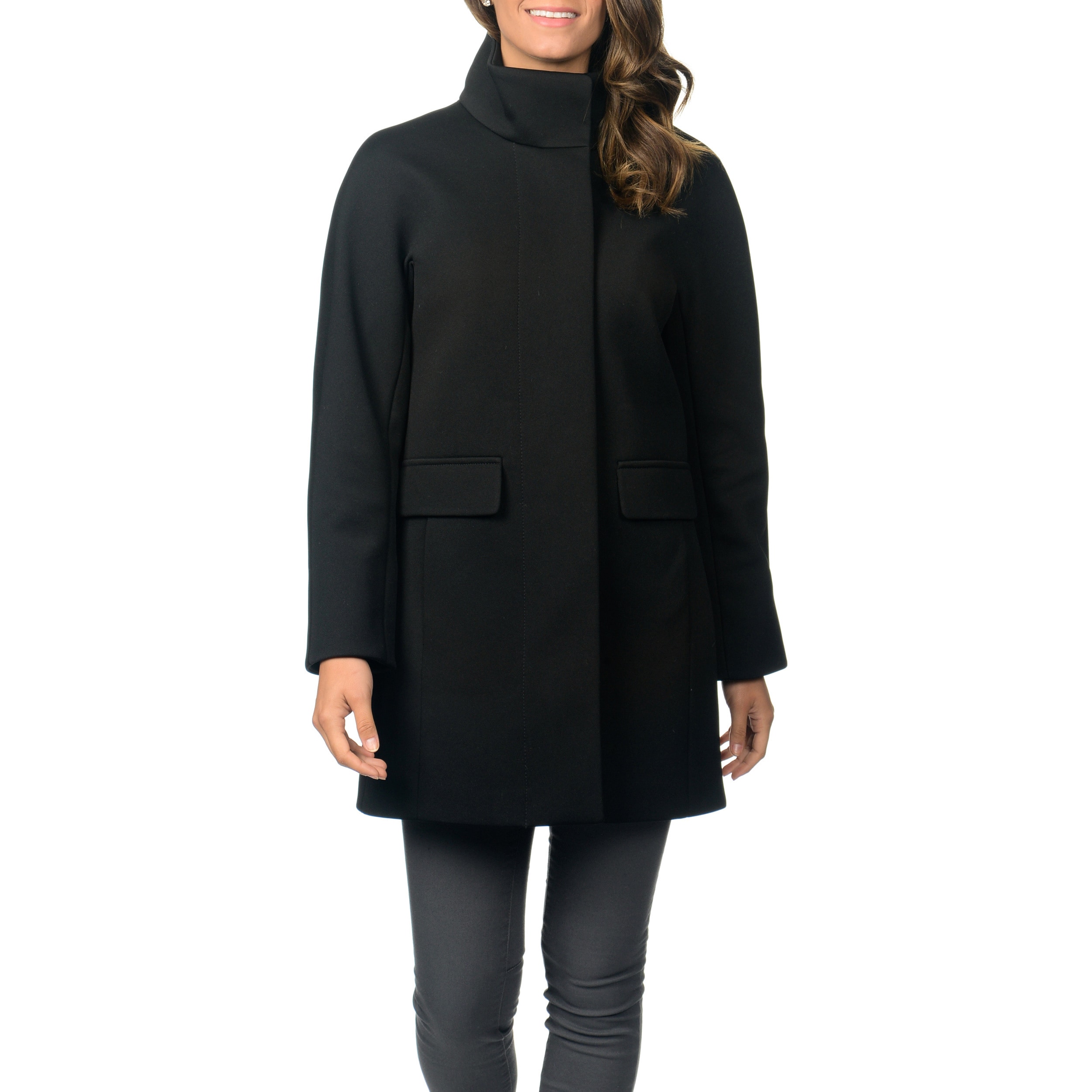 Vince Camuto Womens Black Soft Shell Jacket