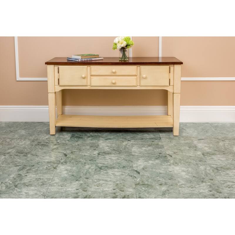 Achim Nexus Verde Marble Vein 12x12 Self Adhesive Vinyl Floor Tile - 20 Tiles/20 sq. ft.