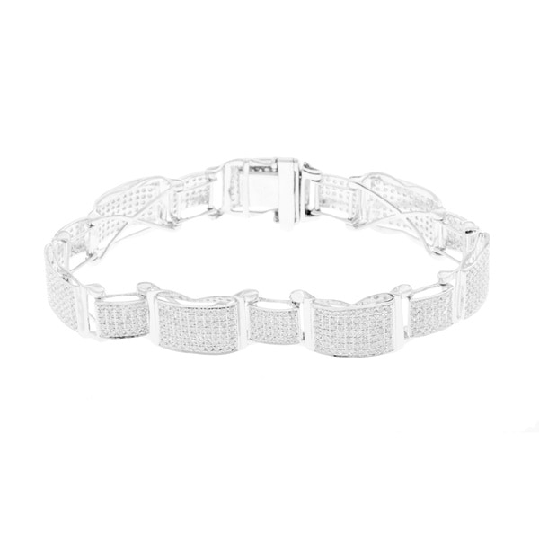 Luxurman 10k Gold 4 3/5ct TDW Men's Diamond Bracelet