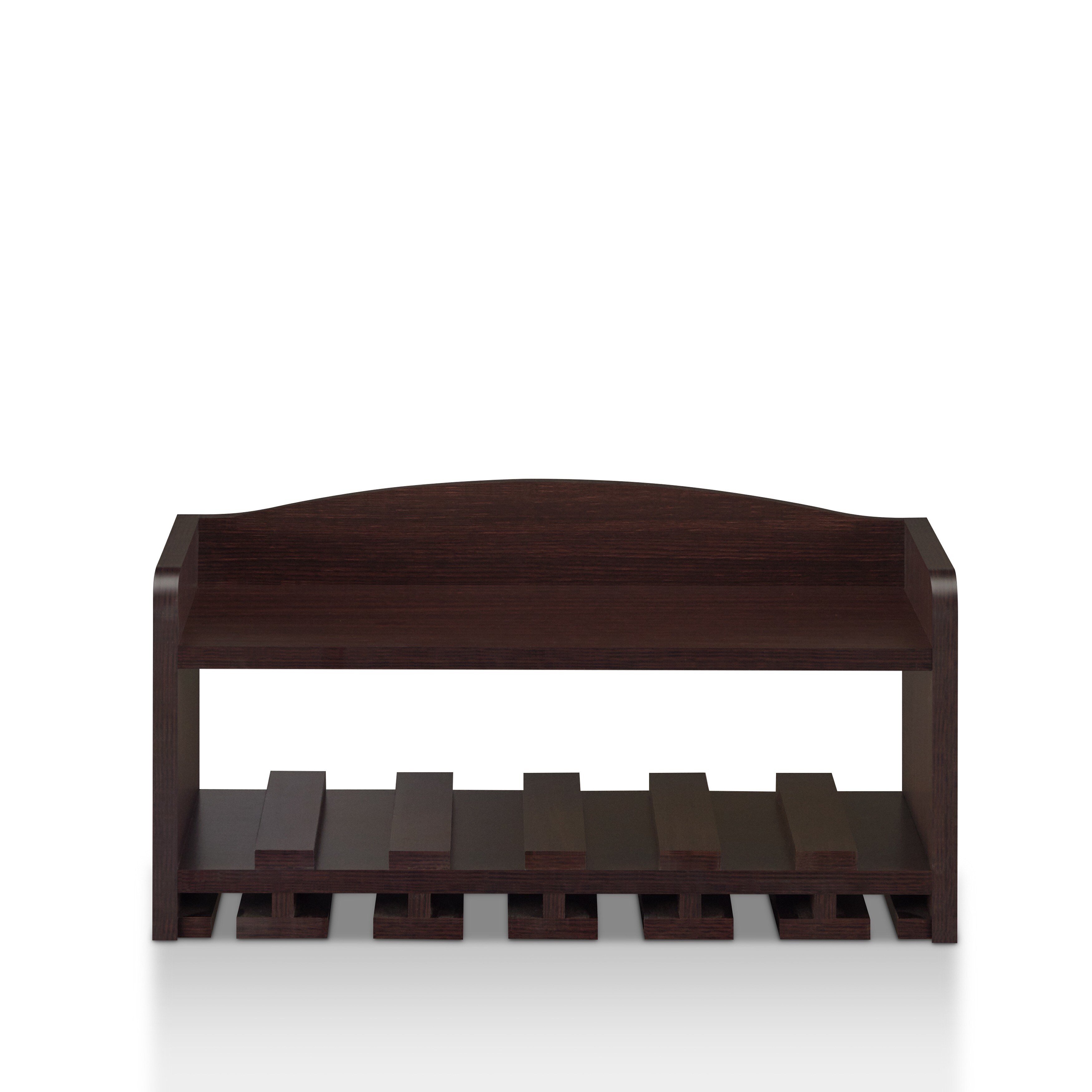 Furniture Of America Walnut Modern Mounting Wine Rack