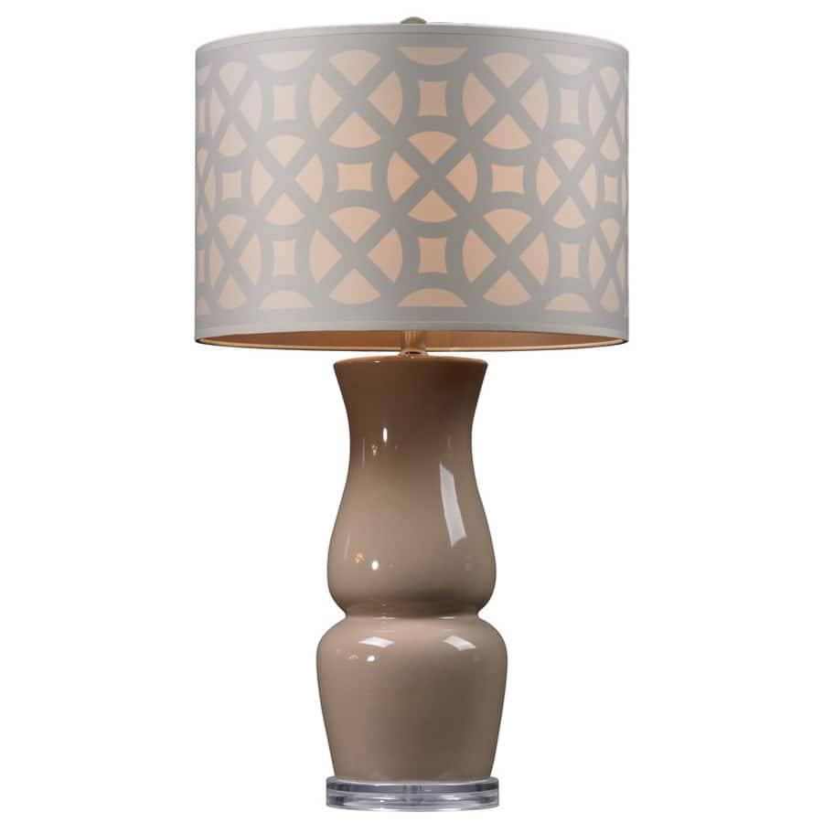 Ceramic 1-light Taupe Table Lamp